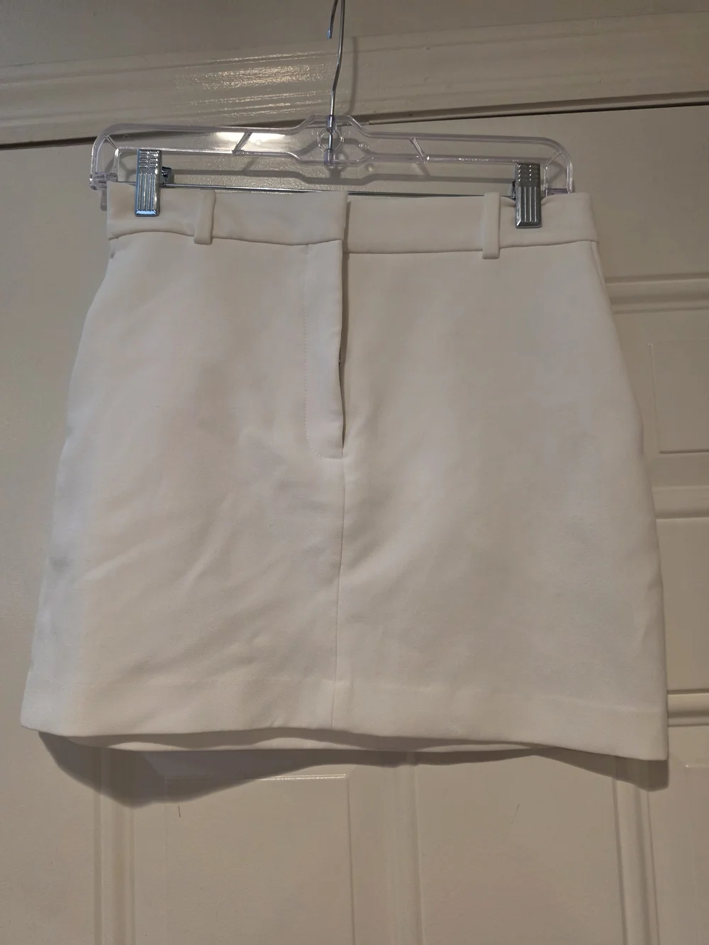Babaton Ivory High-Waist Mini Skirt